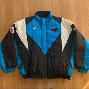 Vintage Reebok NFL Pro Line Carolina Panthers Team Colorblocked Jacket